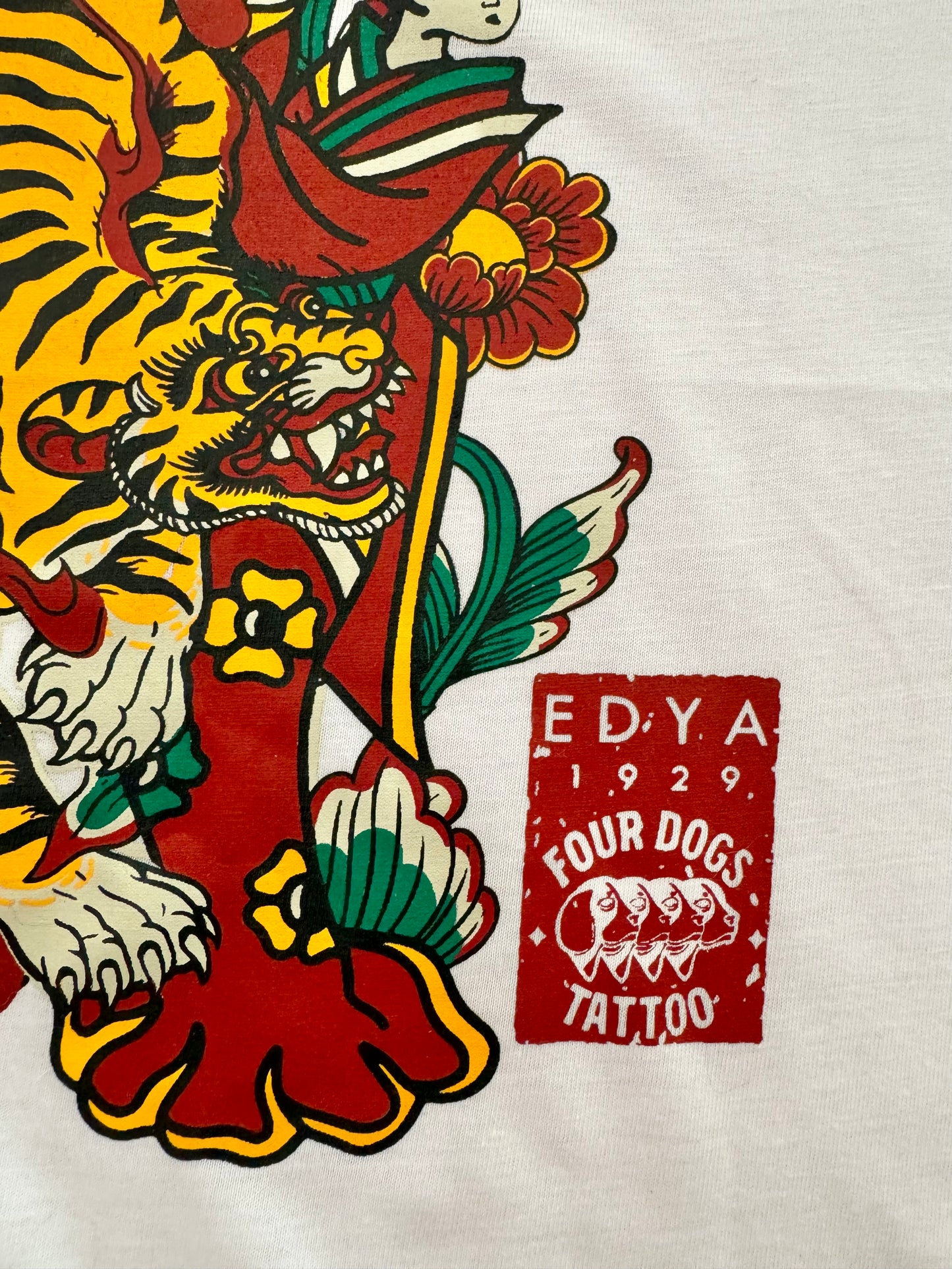 EDYA + Four dog tattoo Printed Cotton-Jersey T-Shirt