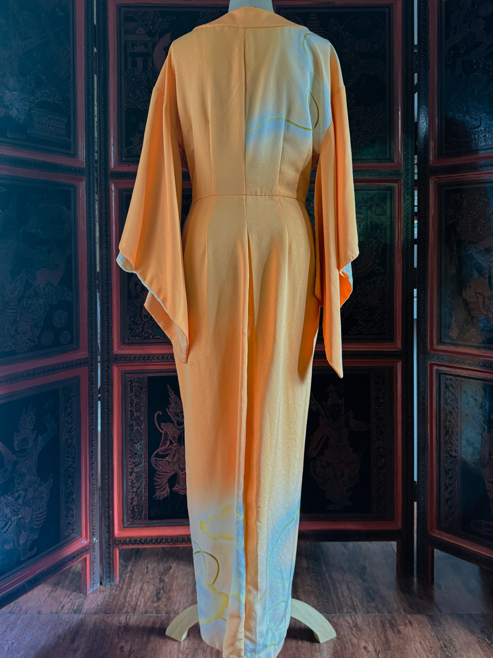 SAMPLE Kimono Twisted Orange Dress