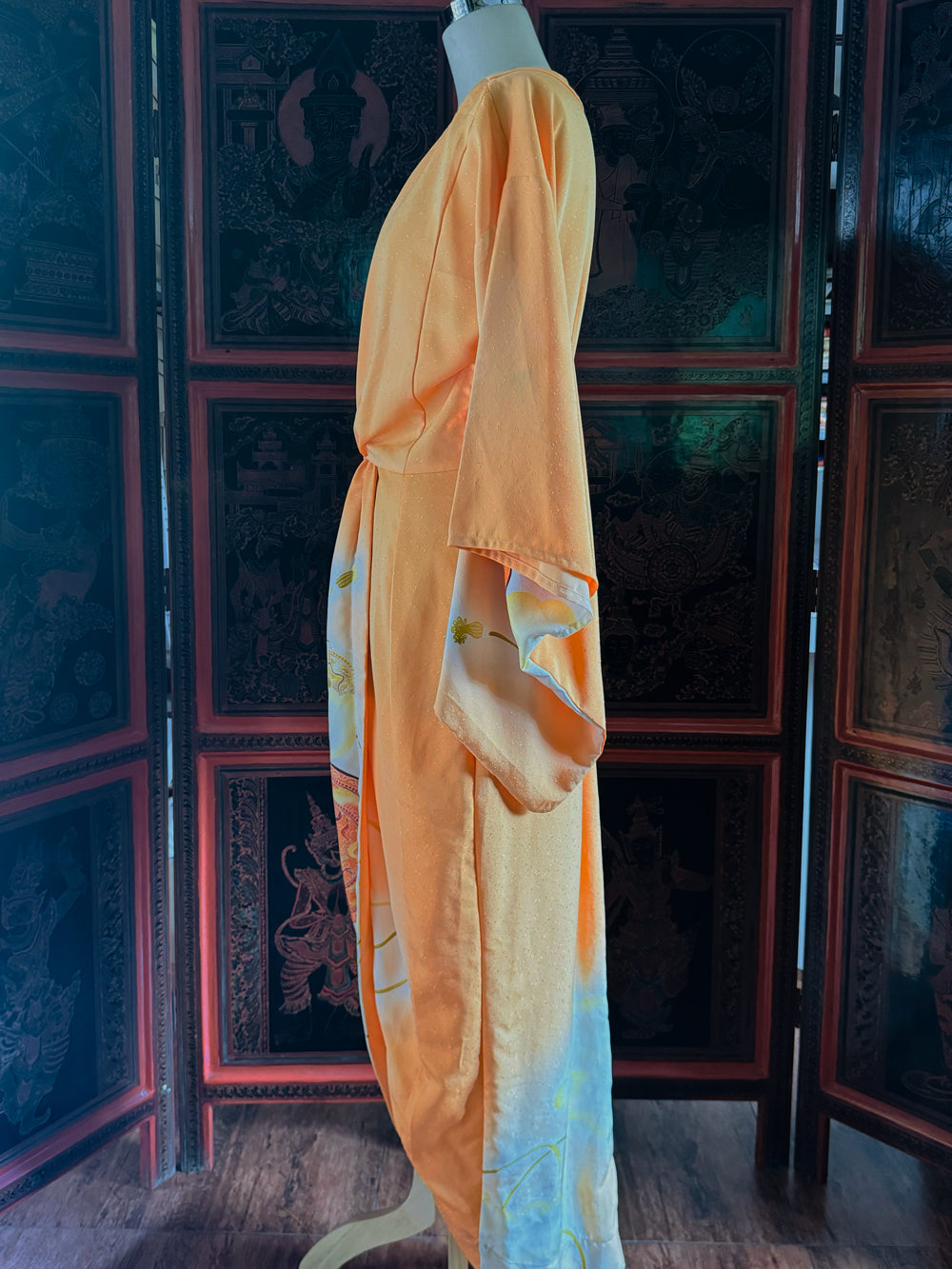 SAMPLE Kimono Twisted Orange Dress