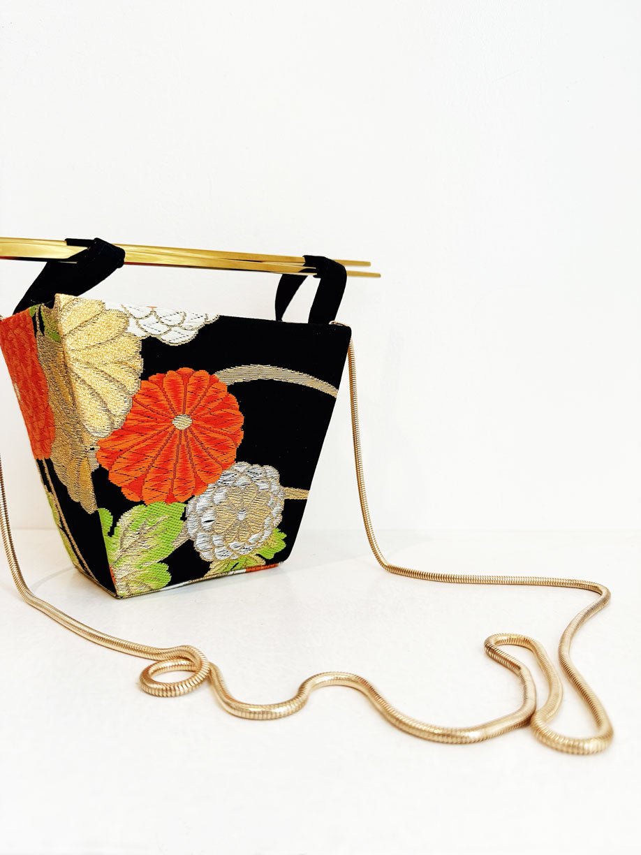 Chopstick bag - Black and Gold - EDYA 1929