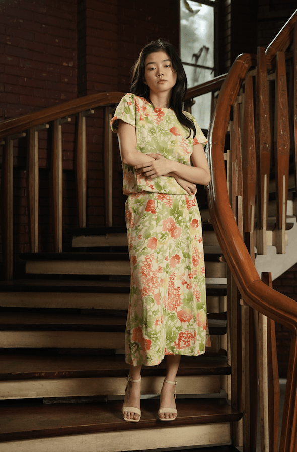 EDYA SKIRT AND TOP SET - FLOWER NOSTALGIA - EDYA 1929