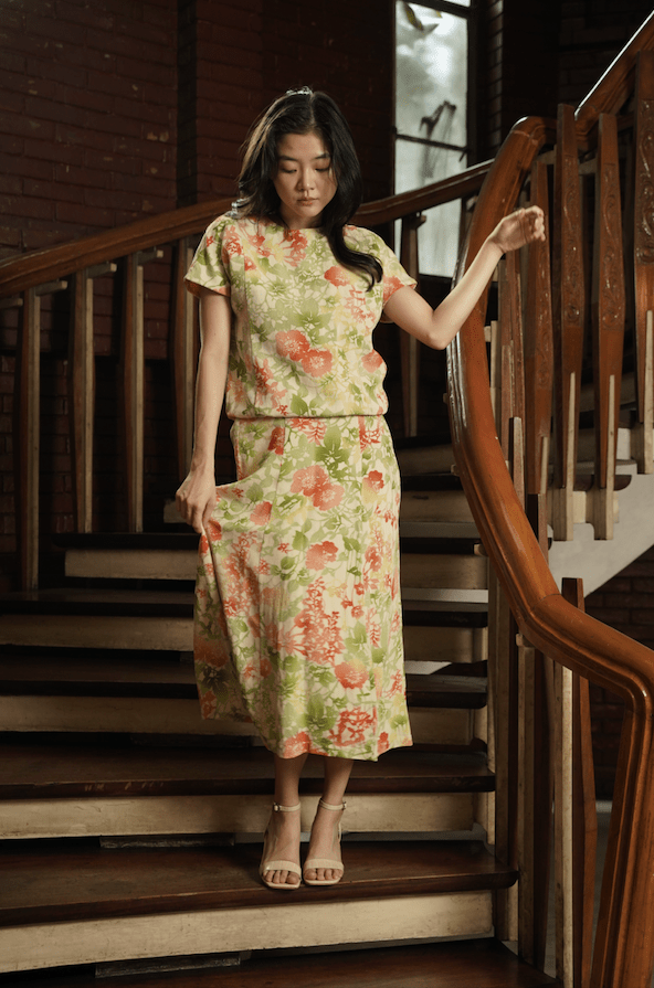 EDYA SKIRT AND TOP SET - FLOWER NOSTALGIA - EDYA 1929