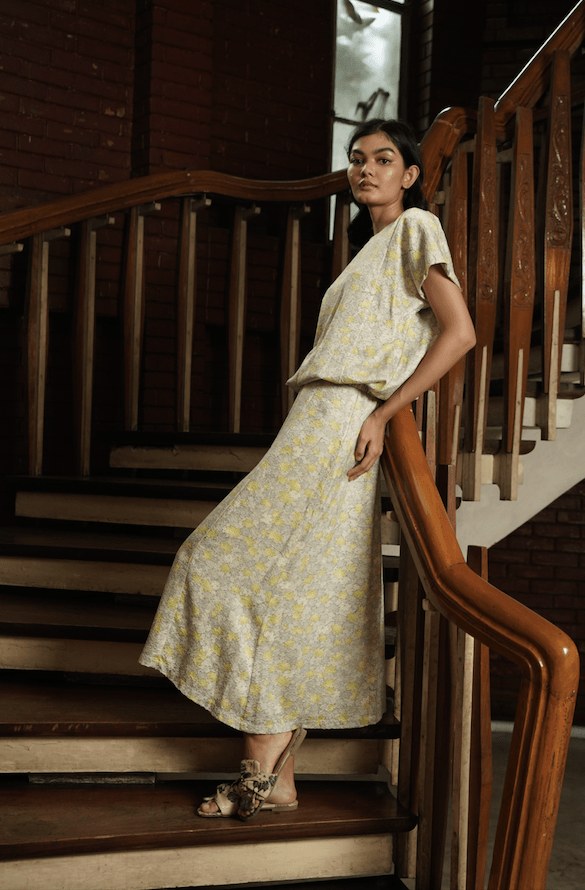 EDYA SKIRT AND TOP SET - LEMON BREEZE - EDYA 1929