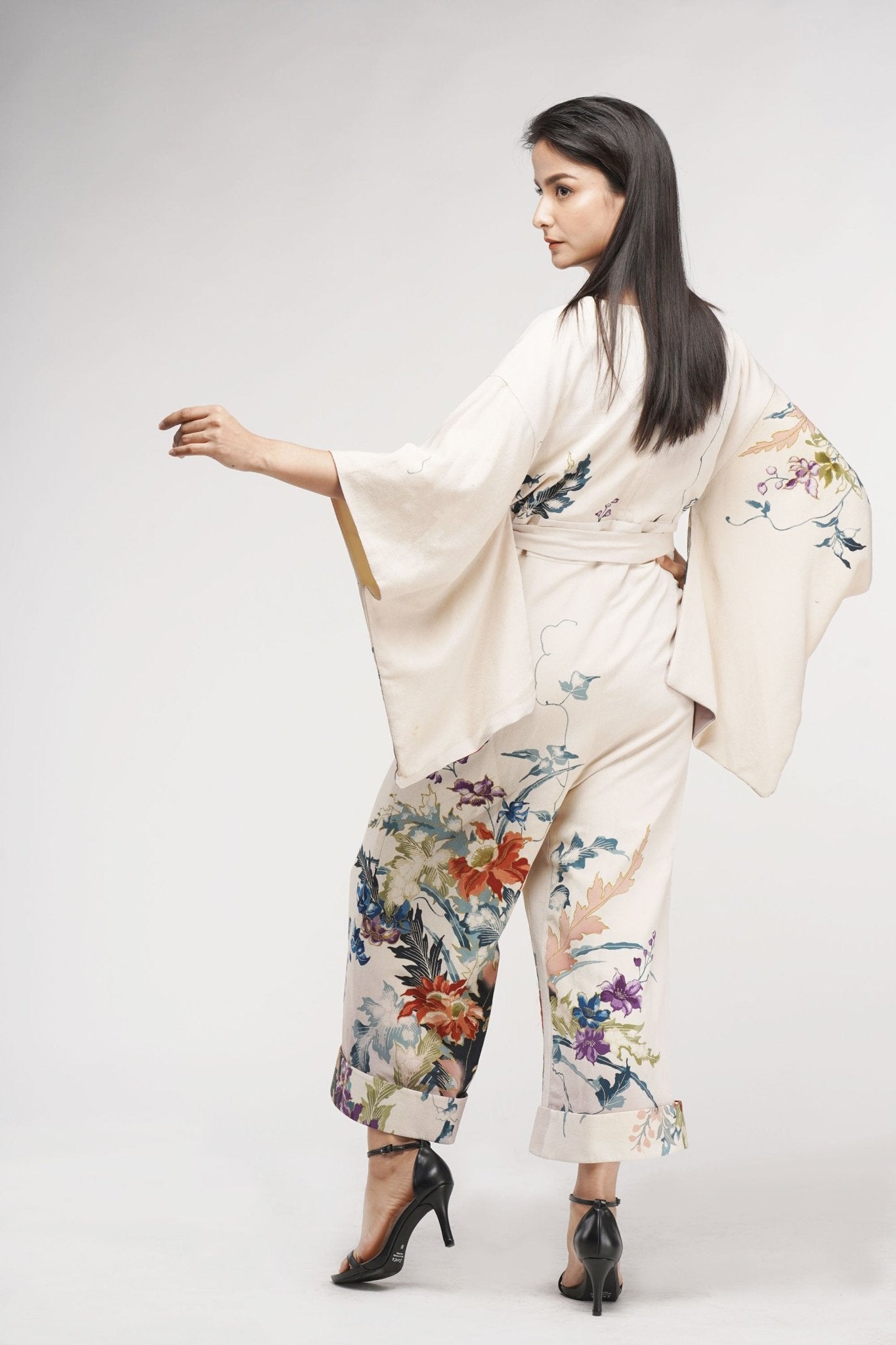 Flowers Kimono Jump suit - EDYA 1929