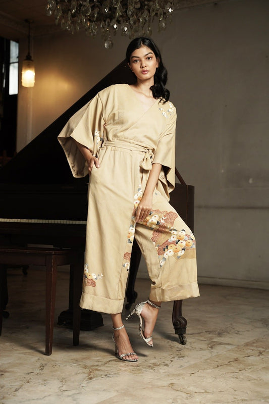 KIMONO JUMPSUIT - ANCTIQUE BEIGE - EDYA 1929