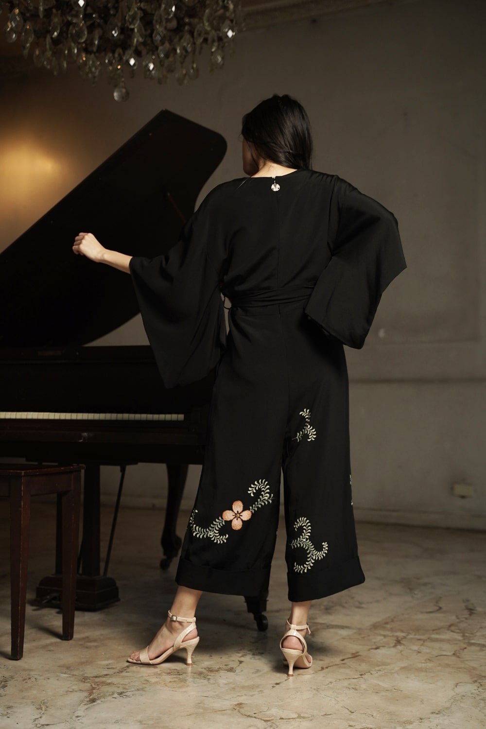 KIMONO JUMPSUIT - EDYA BLACK - EDYA 1929