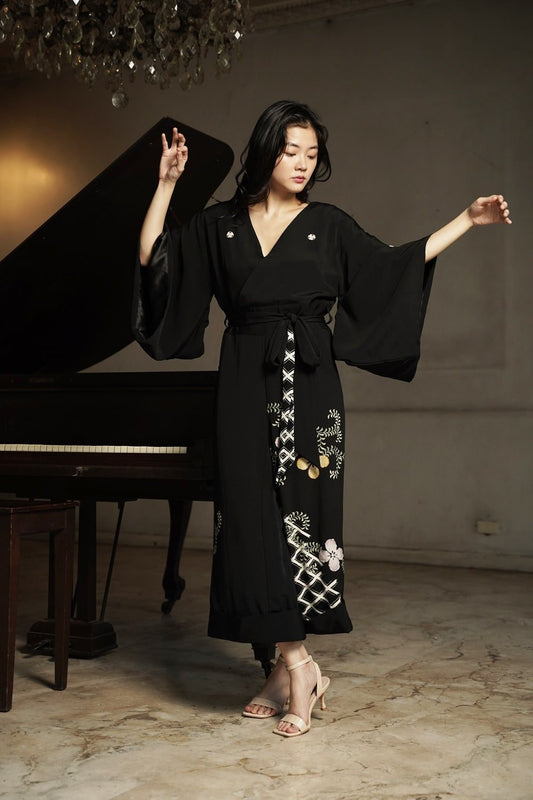 KIMONO JUMPSUIT - EDYA BLACK - EDYA 1929