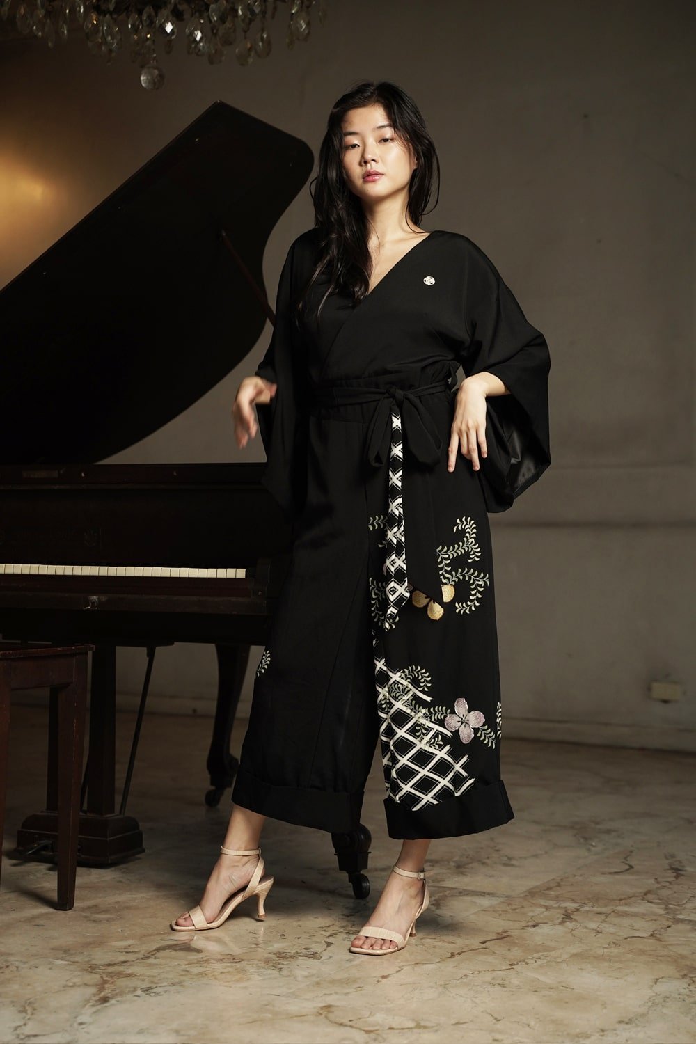 KIMONO JUMPSUIT - EDYA BLACK - EDYA 1929