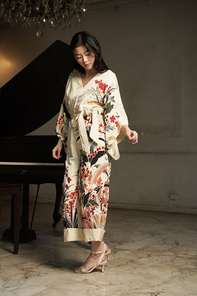 KIMONO JUMPSUIT - FLOWING FLOWERS - EDYA 1929