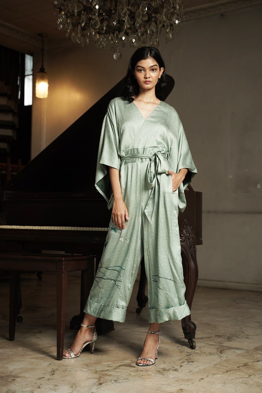 KIMONO JUMPSUIT - GREEN NOSTALGIA - EDYA 1929