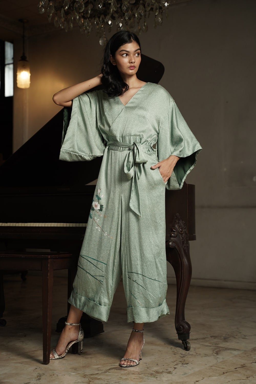 KIMONO JUMPSUIT - GREEN NOSTALGIA - EDYA 1929