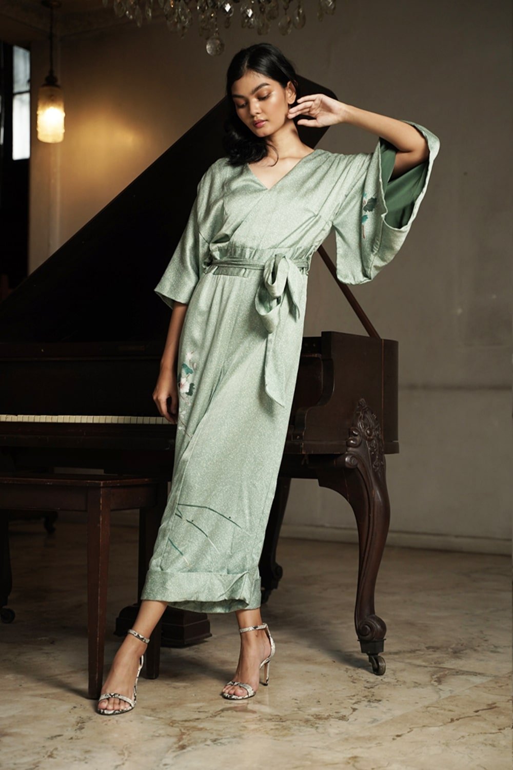 KIMONO JUMPSUIT - GREEN NOSTALGIA - EDYA 1929