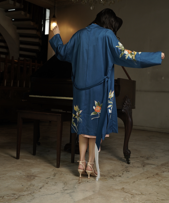 Summer in Blue Kimono Robe