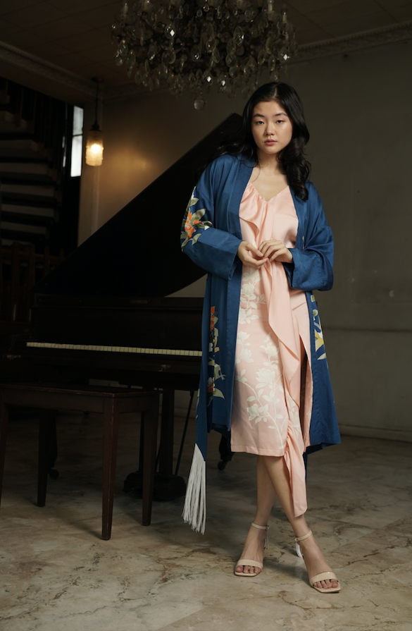 Summer in Blue Kimono Robe