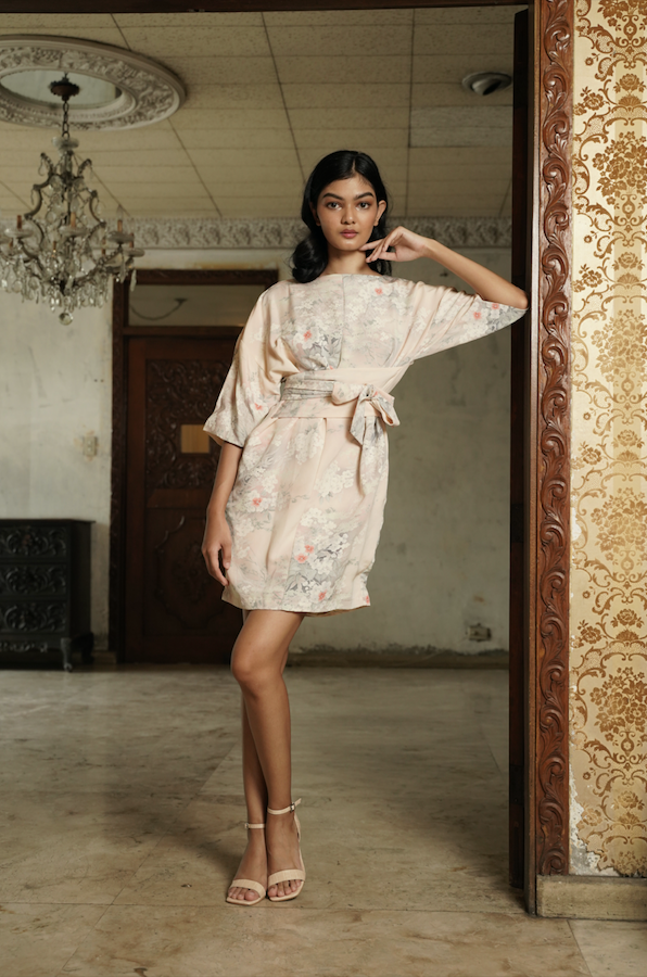 Dress with obi belt best sale