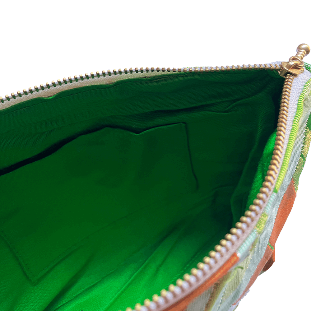 Chartreuse-Basic Zipped pouch