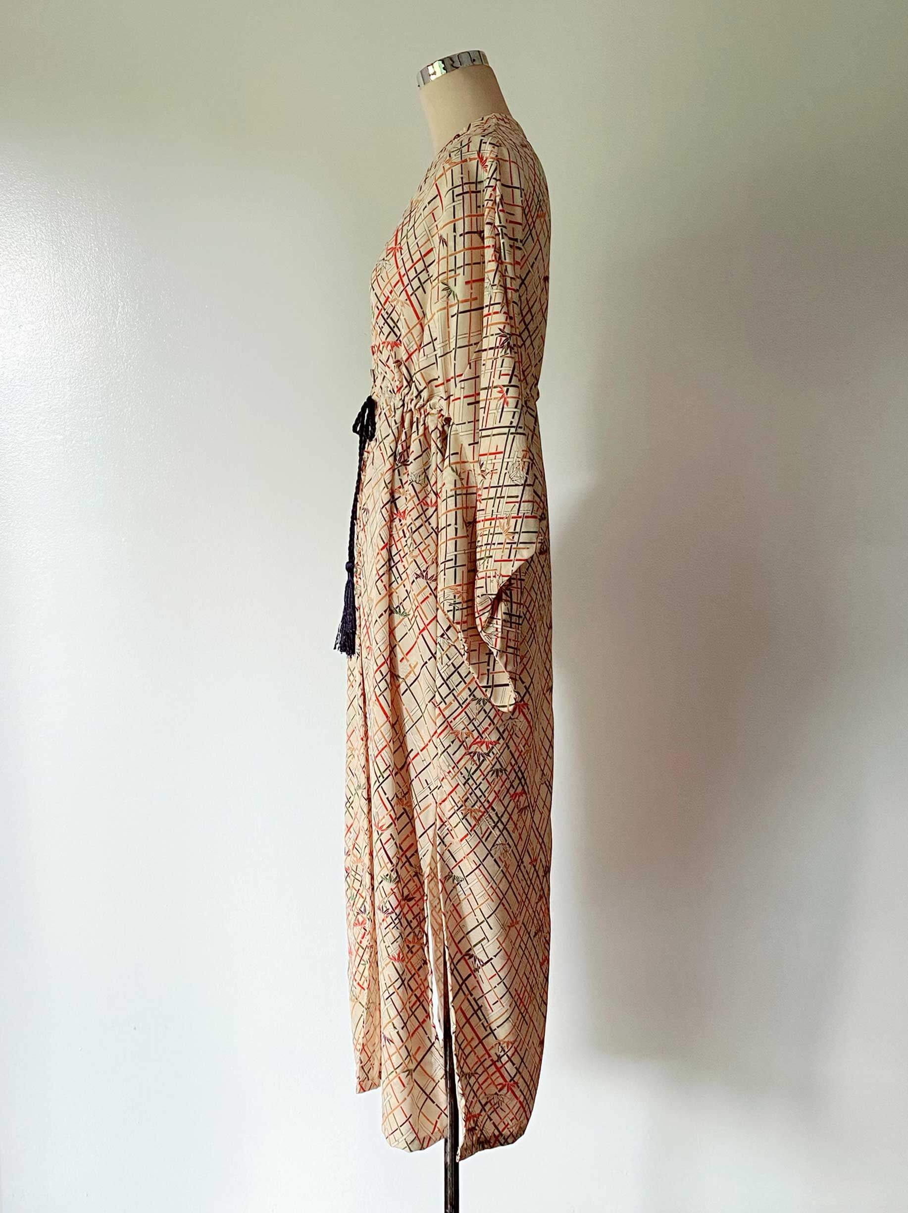 Classic Beige Kimono Cover up Dress